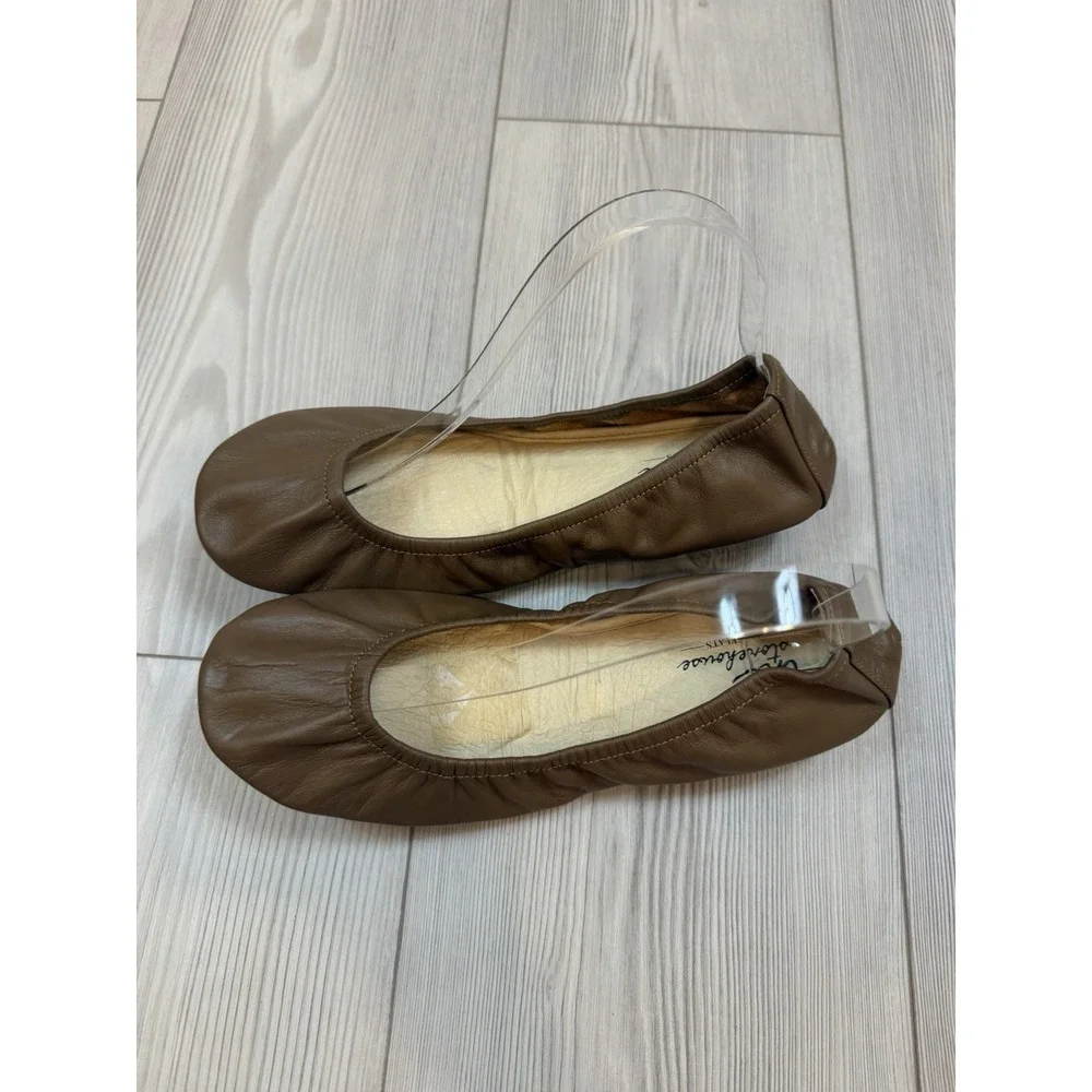 NEW The Storehouse Flats Womens 9 Foldable Leather Ballet Shoes Classic Brown